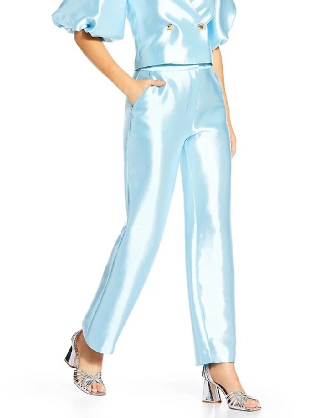 Antonio Melani x Amanda Jones Vaughan Emma Dupioni Straight Leg Pants, US2